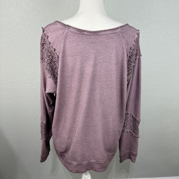 Knox Rose, XXL Sweatshirt Crochet Detail Dusty Purple NWOT - Picture 11 of 15